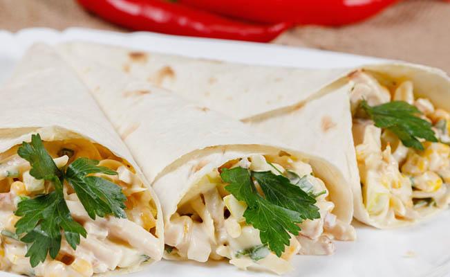 Cálcio: Burrito com queijo e feijão (prato sem carne)